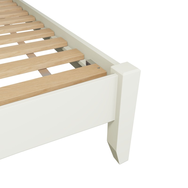 DC GA King-size Bed Frame Pure White/Light Oak